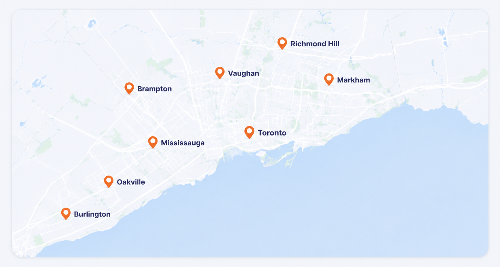 Website Developers Toronto 7 map service area